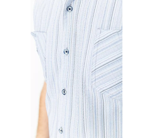 Сорочка чоловіча в смужку 186R0616, колір блакитний, 186R616