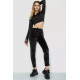 Спорт брюки женские велюровые, цвет черный, 244R5569