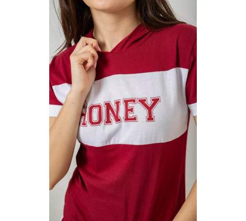 Піжама жіноча, колір бордовий, 243R1488-006