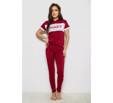 Пижама женская, цвет бордовый, 243R1488-006