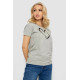 Женская футболка с принтом 238R01623, цвет серый, 238R01623-1