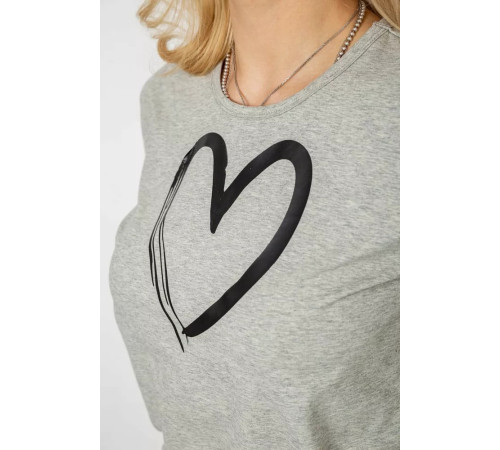 Женская футболка с принтом 238R01623, цвет серый, 238R01623-1