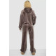 Спорт костюм жіночий велюровий вільного крою, колір мокко, 241R2001-20
