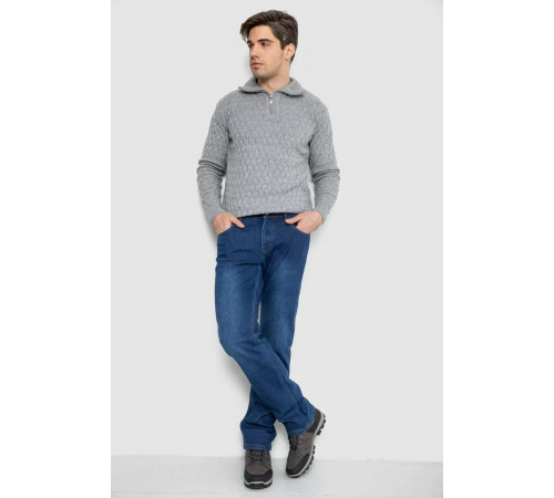 Джинси чоловічі на флісі, колір синій, 254R2409