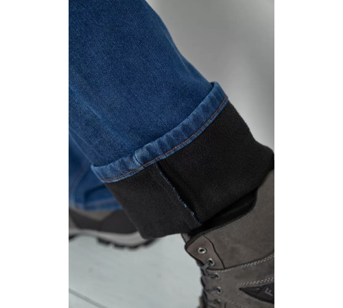 Джинси чоловічі на флісі, колір синій, 254R2409