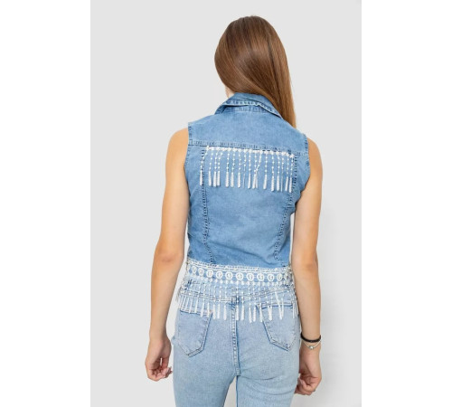 Жилетка женская джинсовая, цвет голубой, 247R8072.