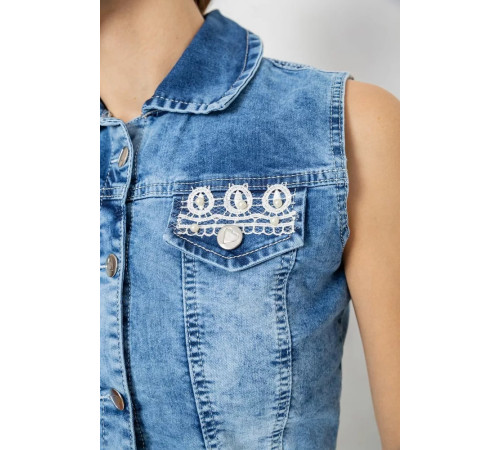 Жилетка женская джинсовая, цвет голубой, 247R8072.