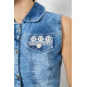 Жилетка женская джинсовая, цвет голубой, 247R8072.