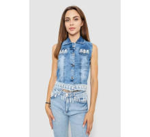 Жилетка женская джинсовая, цвет голубой, 247R8072.