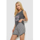 Піжама жіноча з принтом, колір сірий, 243R1535