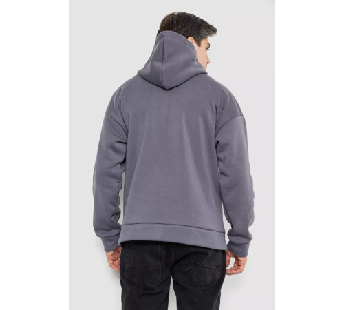 Худой мужской на флисе однотонный, цвет темно-серый, 177R058