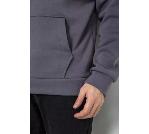 Худой мужской на флисе однотонный, цвет темно-серый, 177R058