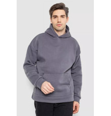 Худой мужской на флисе однотонный, цвет темно-серый, 177R058