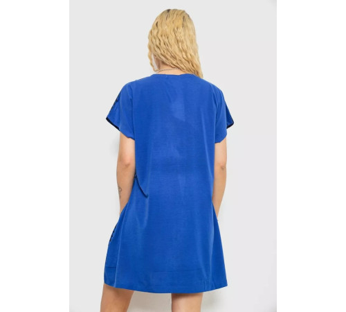 Женская туника с принтом, цвет сине-черный, 238RBD378