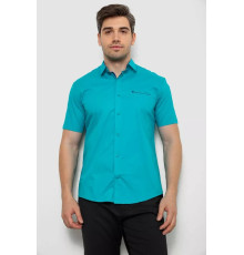 Рубашка мужская, цвет бирюзовый, 214R7325