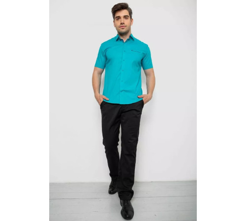 Сорочка чоловіча, колір бірюзовий, 214R7325