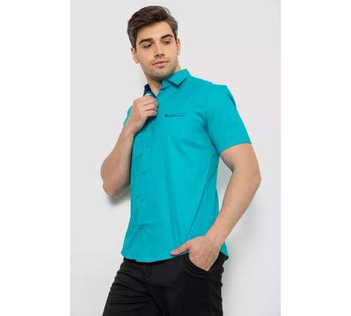Сорочка чоловіча, колір бірюзовий, 214R7325