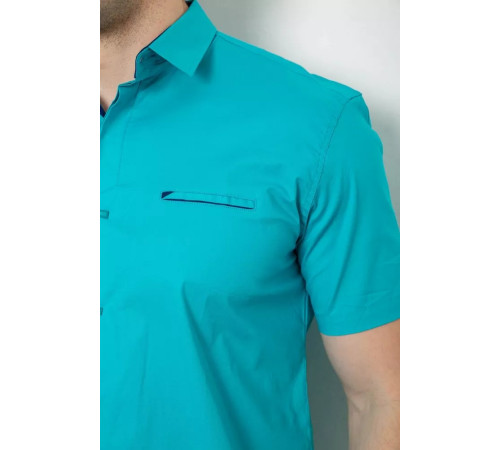 Сорочка чоловіча, колір бірюзовий, 214R7325