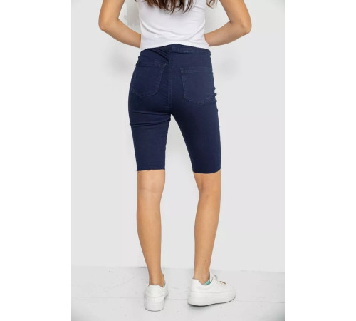 Шорти жіночі джинсові стрейчові, колір темно-синій, 247R529-1