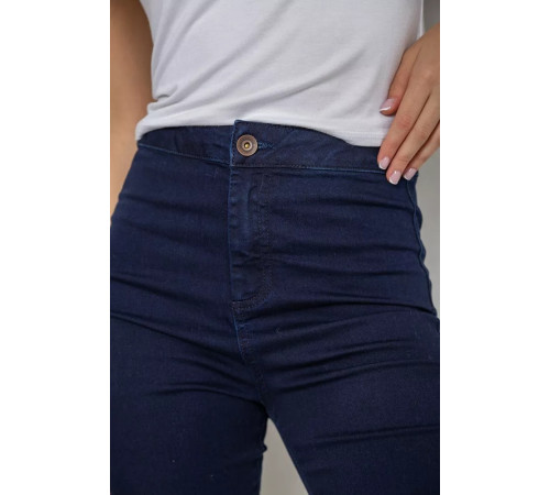 Шорти жіночі джинсові стрейчові, колір темно-синій, 247R529-1
