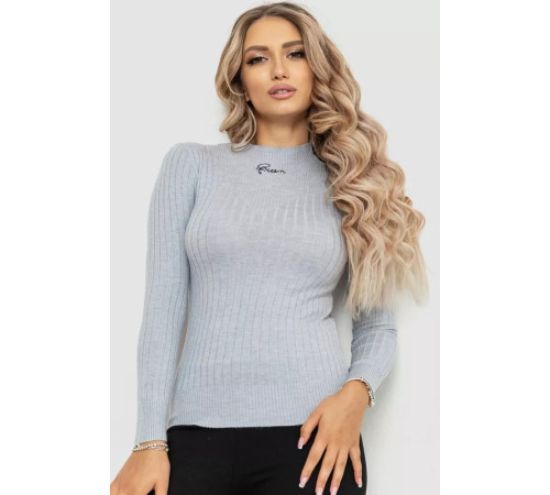 Водолазка женская трикотажная, цвет светло-серый, 204R035-1
