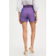 Женские шорты, с карманами и поясом, фиолетового цвета, 115R329N