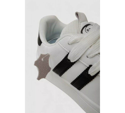 Кроссовки женские кожа, цвет бело-черный, 248RJH900-9