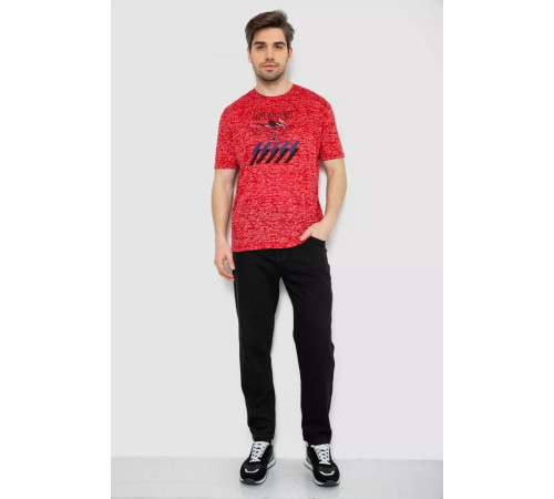 Мужская футболка с принтом, цвет красный, 244R6020