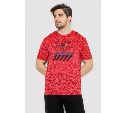 Мужская футболка с принтом, цвет красный, 244R6020
