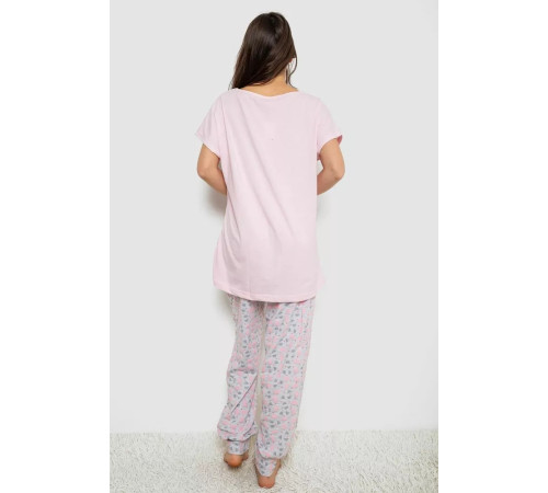 Женская пижама с принтом, цвет розовый, 243R1600-033
