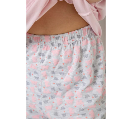 Женская пижама с принтом, цвет розовый, 243R1600-033