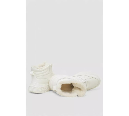 Кросівки жіночі зимові на хутрі, колір білий, 248RDM10