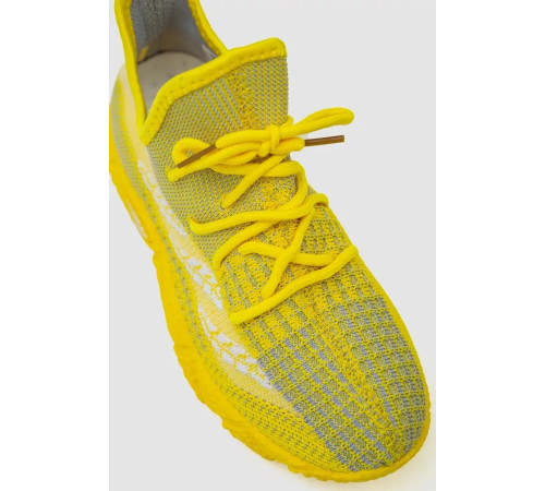 Кроссовки женские текстиль, цвет желтый, 243RD44-4