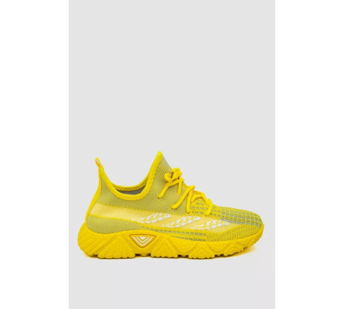 Кроссовки женские текстиль, цвет желтый, 243RD44-4