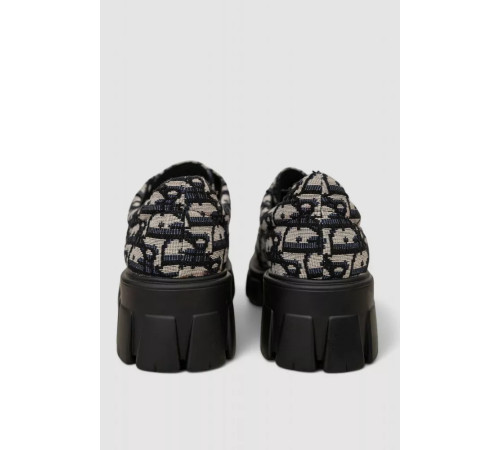 Лофери жіночі на шнурках, колір чорний, 248RRT15-8