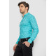 Сорочка чоловіча з принтом, колір бірюзовий, 214R1029