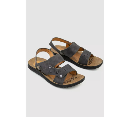 Сандалії для хлопчика підліткові, колір темно-сірий, 243RL9107
