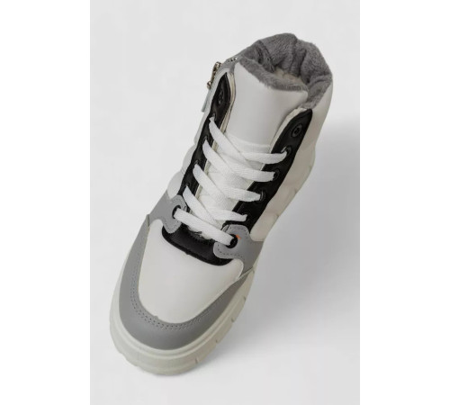 Кросівки жіночі зимові на хутрі, колір біло-сірий, 248RMB06-86-2