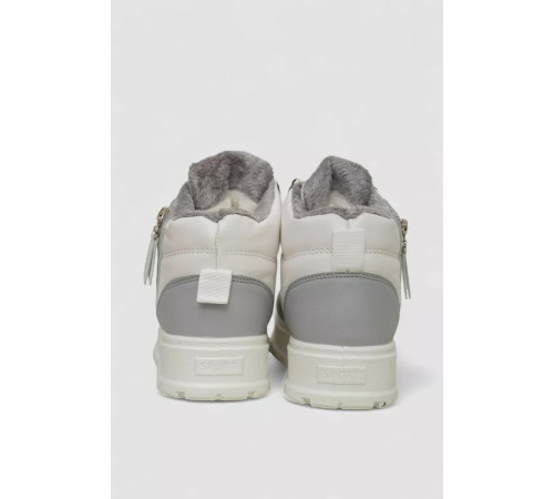 Кросівки жіночі зимові на хутрі, колір біло-сірий, 248RMB06-86-2