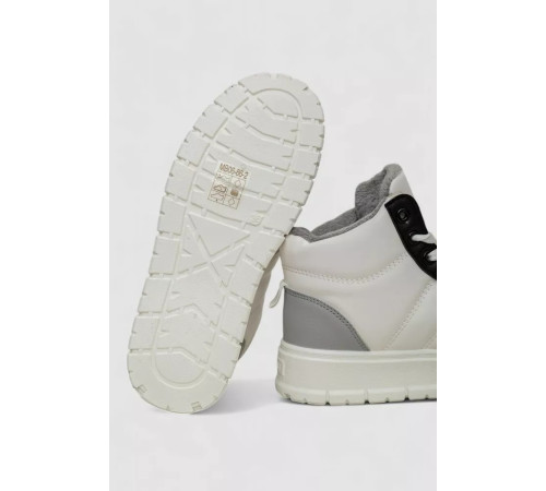 Кросівки жіночі зимові на хутрі, колір біло-сірий, 248RMB06-86-2