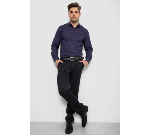 Сорочка чоловіча з принтом, колір синій, 214R7173