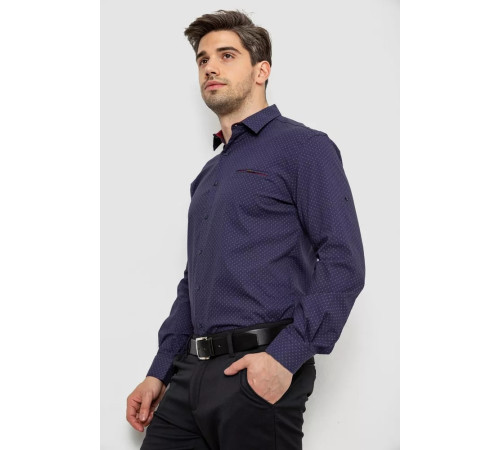 Сорочка чоловіча з принтом, колір синій, 214R7173