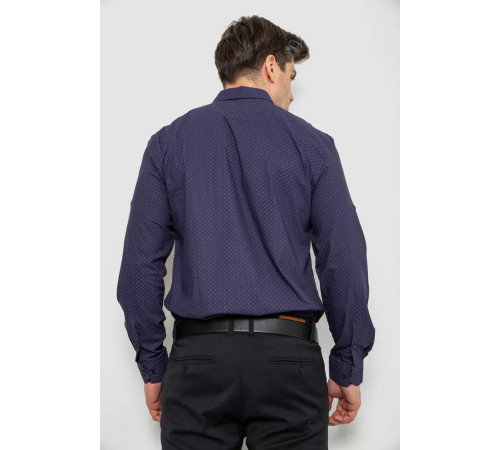 Сорочка чоловіча з принтом, колір синій, 214R7173