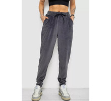 Спортивные брюки женские велюровые, цвет серый, 238R58646