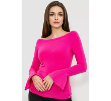 Кофта жіноча однотонна 244R200-1, колір рожевий, 244R201-1