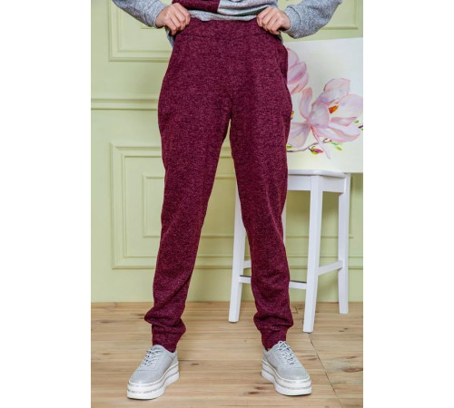 Ангоровый женский костюм, серо-бордового цвета, 172R1228.