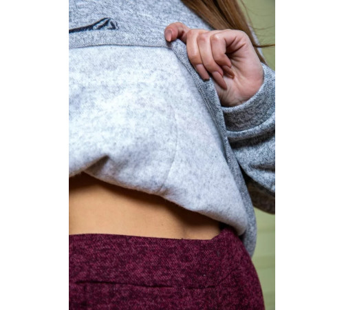 Ангоровый женский костюм, серо-бордового цвета, 172R1228.