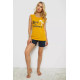 Женская пижама с принтом, цвет желтый, 243R2471
