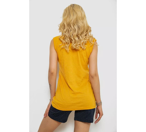 Женская пижама с принтом, цвет желтый, 243R2471