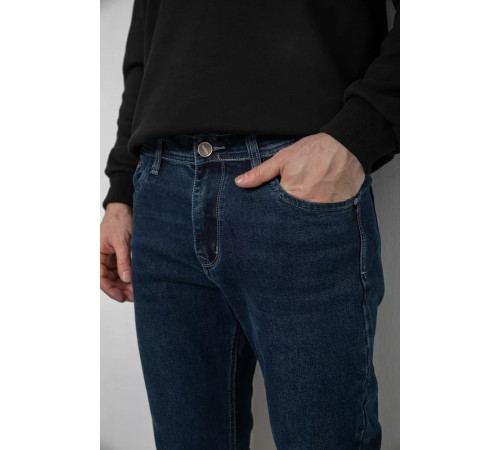 Джинси чоловічі демісезонні, колір темно-синій, 243R8689-4